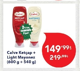 Calve Ketçap + Light Mayonez (600 G + 540 G)