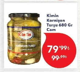 Kimin Kornişon Turşu 680 Gr Cam