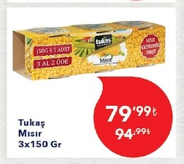 Tukaş Mısır 3X150 Gr