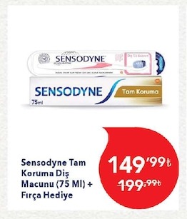 Sensodyne Tam Koruma Diş Macunu (75 Ml) + Fırça Hediye