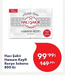 Haci Sakir Hamam Keyfi Banyo Sabunu 800 Gr
