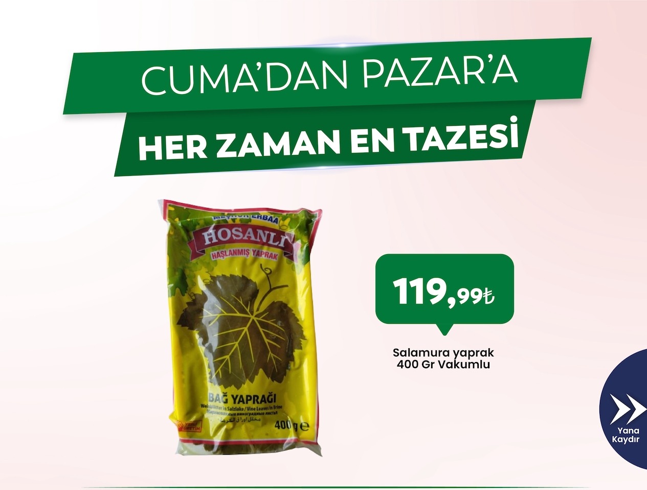 Salamura Yaprak 400 Gr Vakumlu