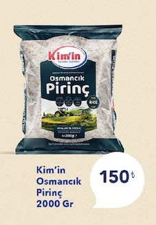 Kim'In Osmancık Pirinç 2000 Gr