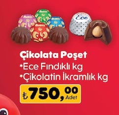 Çikolata Poşet Ece Fındıklı Kg Çikolatin İkramlık Kg