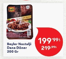 Beşler Nostalji Dana Döner 200 Gr