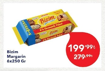 Bizim Margarin 6X250 Gr