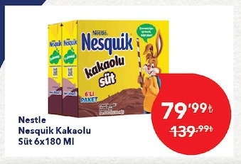 Nestle Nesquik Kakaolu Sut 6X180 Ml