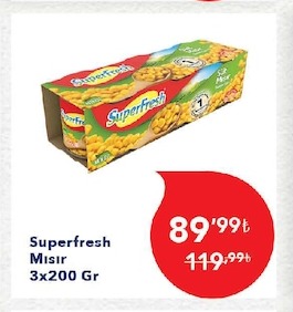 Superfresh Mısır 3X200 Gr