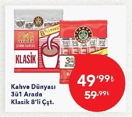 Kahve Dünyası 3Ü1 Arada Klasik 8'Li Çst.
