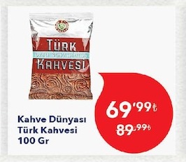 Kahve Dünyasi Türk Kahvesi 100 Gr