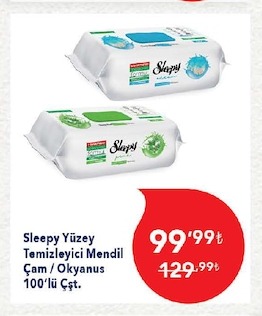 Sleepy Yüzey Temizleyici Mendil Çam / Okyanus 100'Lü Çift