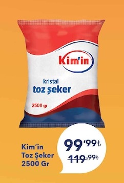 Kim'In Toz Şeker 2500 Gr