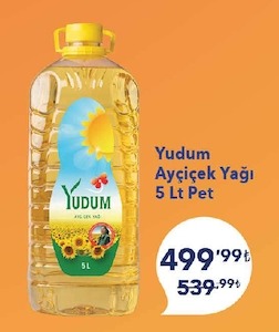 Yudum Ayçiçek Yağı 5 Lt Pet