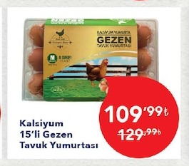 Kalsiyum 15'Li Gezen Tavuk Yumurtası