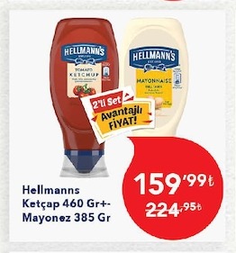 Hellmanns Ketçap 460 Gr Ketçap Ve Mayonez 385 Gr