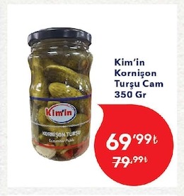 Kim'In Kornişon Turşu Cam 350 Gr