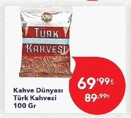 Kahve Dünyası Türk Kahvesi 100 Gr