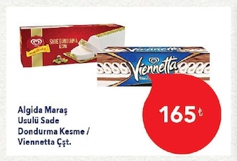 Algida Maraş Usulü Sade Dondurma Kesme