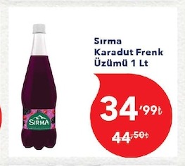 Sırma Kara Dut Frenk Üzümü 1 Lt
