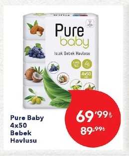 Pure Baby 4X50 Bebek Havlusu