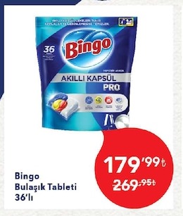 Bingo Bulaşık Tableti 36'Lı