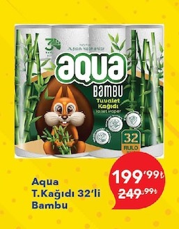 Aqua T. Kağıdı 32'Li Bambu