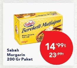 Sabah Margarin 200 Gr Paket