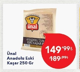 Ünal Anadolu Eski Kaşar 250 Gr