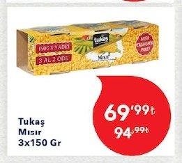 Tukaş Mısır 3X150 Gr
