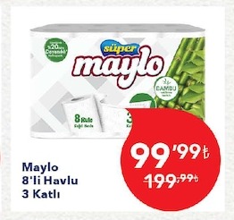 Maylo 8'Li Havlu 3 Katlı