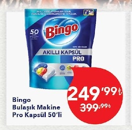 Bingo Bulaşık Makine Pro Kapsül 50'Li