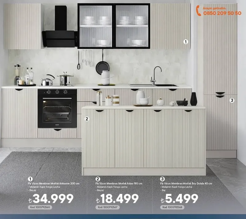 Fly Vizon Membran Mutfak Ankastre 300 Cm