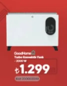 Goodhome Turbo Konvektör Fanlı
