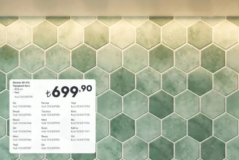 Stickerz 3D 410 Yapışkanlı Karo