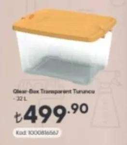 Clear-Box Transparent Turuncu 32 L