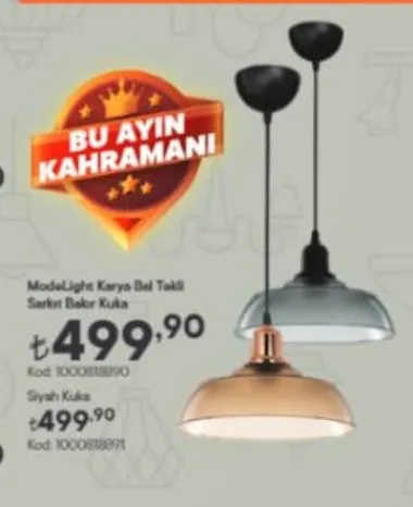 Modelight Karya Bal Takli Sarkıt Bakır Kuka