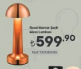 Bood Mantar Şarjlı Masa Lambası