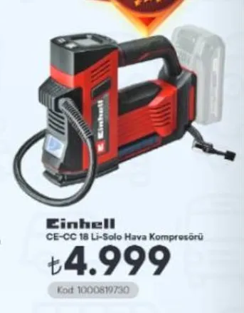 Einhell Ce-Cc 18 Li-Solo Hava Kompresörü