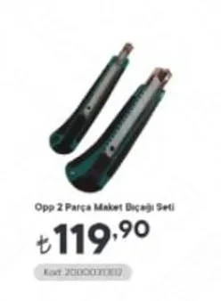 Opp 2 Parça Maket Bıçağı Seti