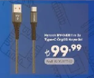 Hytech Hy-X481 1 M 2A Type-C Örgülü Koyu Gri