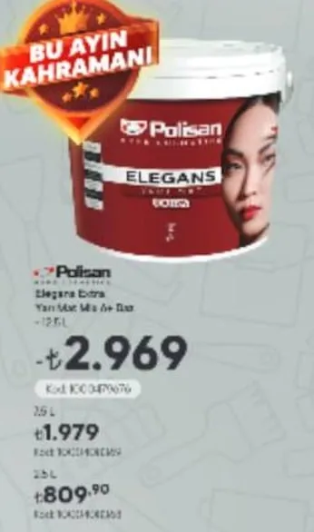 Elegans Extra Yarı Mat Su Bazlı 12,5 L