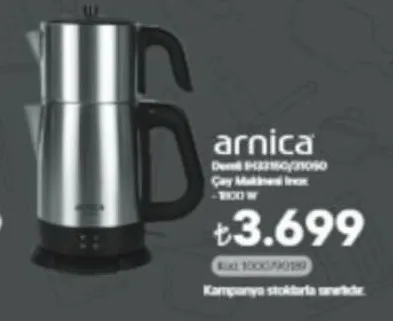 Arnica Demli Bh33160/31050 Çay Makinesi Inox