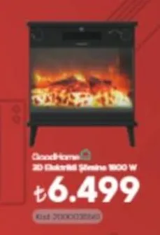 Goodhome 20 Elektrikli Şömine 1800 W