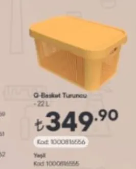 Q-Basket Turuncu 22 L