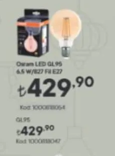 Osram Led Gl95 6.5 W/827 Fil E27
