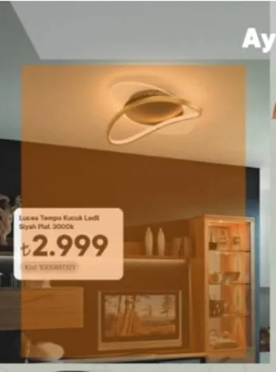 Lucas Tempo Kucuk Ledli Siyah Mat 2000K