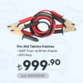 Oto Akü Takviye Kablosu