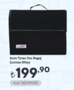 Auto Tyrex Oto Bagaj Çantası Dikey