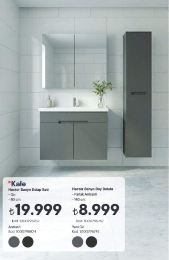 Kale Hector Banyo Dolap Seti