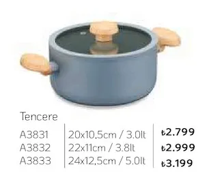 Tencere A3831 20X10.5Cm / 3.0Lt